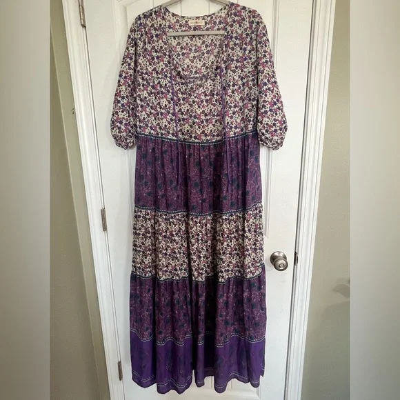 NATURAL LIFE Purple Floral Maxi Dress - Picture 1 of 3
